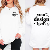 Front and Back Design Custom Logo Long Sleeved