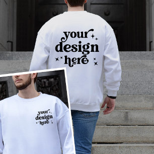 Front and Back Design Custom Logo Personalised Sweatshirt