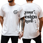 Front and Back Design Custom Logo Personalised  T-Shirt<br><div class="desc">This Front and Back Design Custom Logo Personalised T-Shirt is an ideal choice for businesses, teams, and events looking to make a lasting impression. With customisable front and back options, you can prominently display your company logo, team logo, or personal design. Whether you're looking for a bold statement piece or...</div>