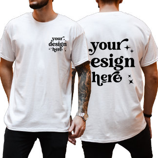 Front and Back Design Custom Logo Personalised T-Shirt