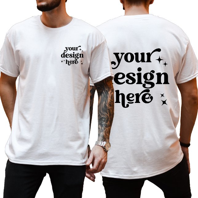 Front and Back Design Custom Logo Personalised  T-Shirt (Creator Uploaded)