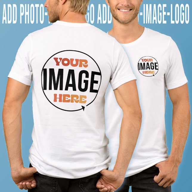 Front and Back Design Custom Logo Personalised Tri-Blend Shirt (Front and Back Design Custom Logo Personalized T-Shirt logo on back of shirt front back tshirts)