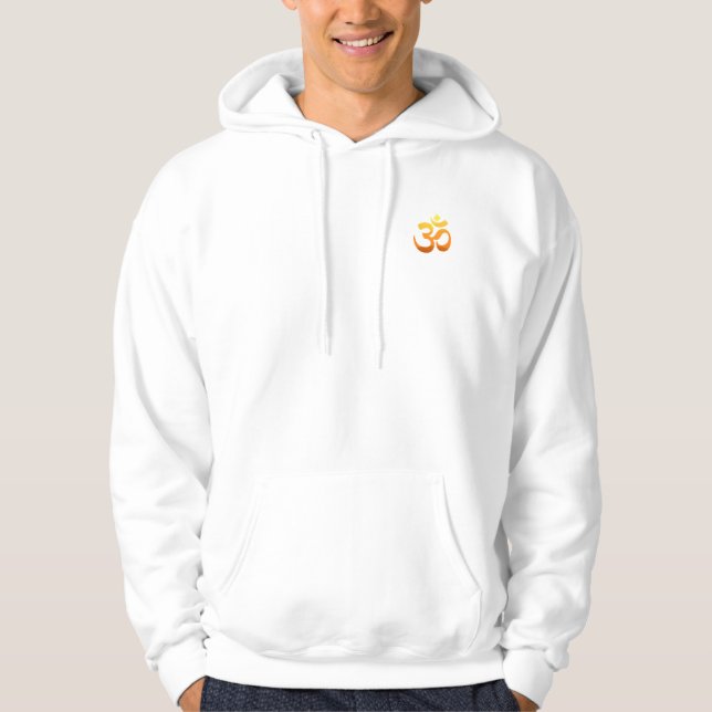 Front And Back Design Mens Hooded Sweatshirt Yoga (Front)
