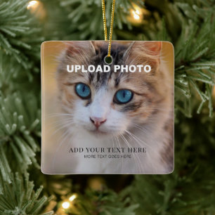 Front And Back Double Sided Printing Pet Memorial Ceramic Ornament