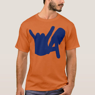 Front and Back LA Rocks Silhouette Blue T-Shirt