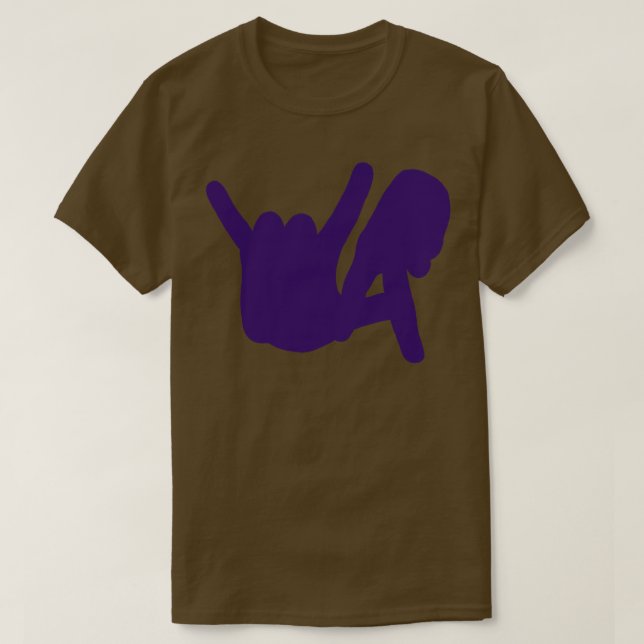 Front and Back LA Rocks Silhouette Purple T-Shirt (Design Front)