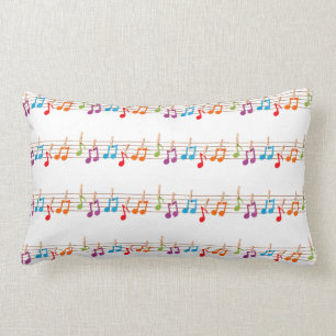 *FRONT AND BACK* MUSICAL NOTES 2 SIDED PILLOW