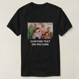 Front and BacK Text Birthday Gift Personalised Tex T-Shirt