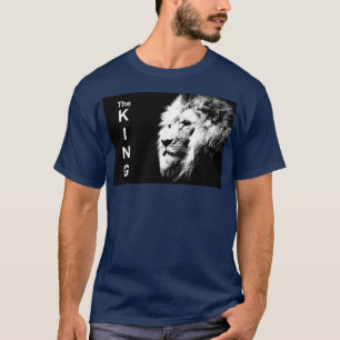 Front And Back The King Modern Pop Art Lion Head T-Shirt