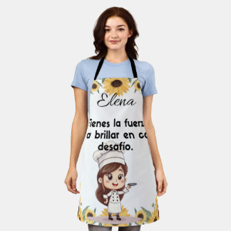 Front Apron customizable sunflower design