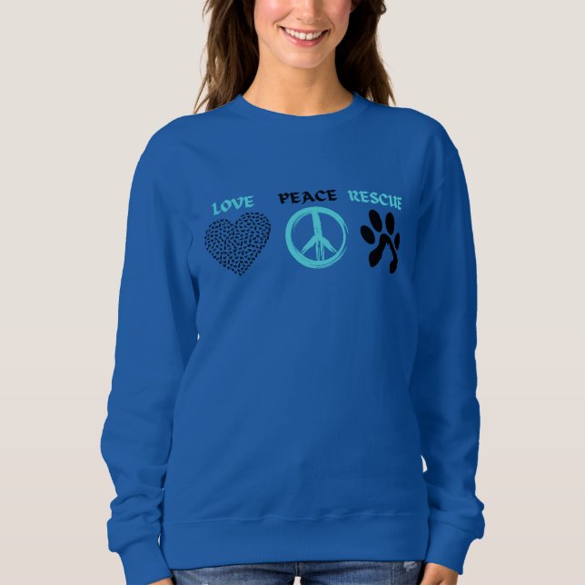Front & Back Cat Rescue Sweatshirt (Front)