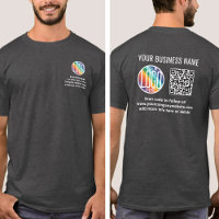 Front Back Custom Printed QR Code & Logo Business
