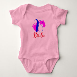 Front & Back Design - Newborn Letter & Name Girl Baby Bodysuit