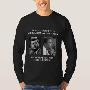 FRONT/BACK JFK to OBAMA/ part JFK "Ask not" speech T-Shirt