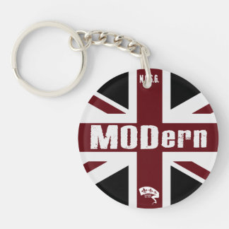 (front & Back) logo on chequerboard & MODern Key Ring