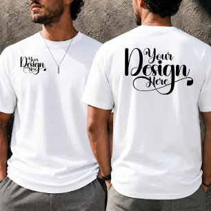 Front & Back Logo Personalised Business Branding  T-Shirt