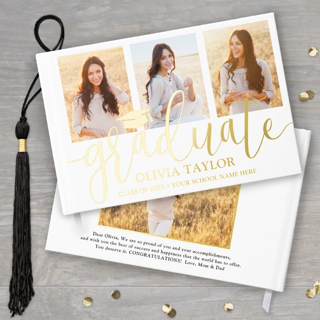 Front & Back Photos Graduation Keepsake Real Guest Book (Creator Uploaded)