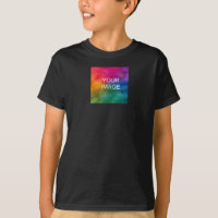 Front & Back Print Add Photo Text Kids Boys Basic