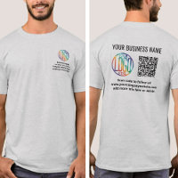 Front Back Printed Company Logo & QR Code Business