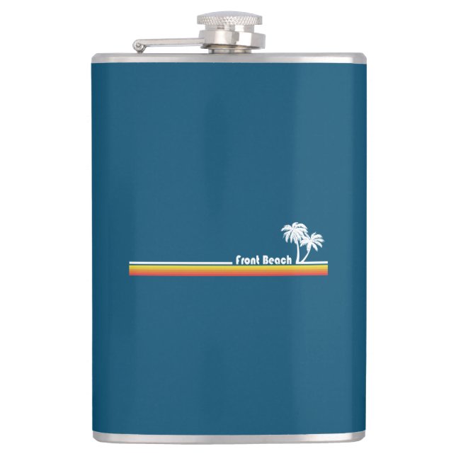 Front Beach South Carolina Hip Flask (Front)