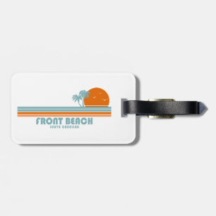 Front Beach South Carolina Sun Palm Trees Luggage Tag