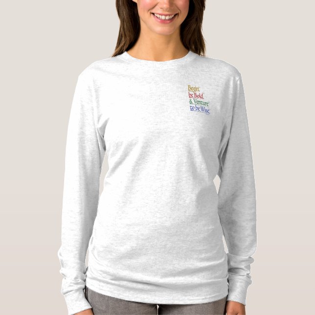 Front (corner) - Magical Horace Quote Long Sleeve  T-Shirt (Front)