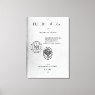 Front Cover, First Edition of 'Les Fleurs du Canvas Print