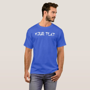 Front Design Deep Royal Blue Add Your Men's Basic T-Shirt