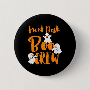 Front Desk Boo Crew Halloween Costume Match Front 6 Cm Round Badge