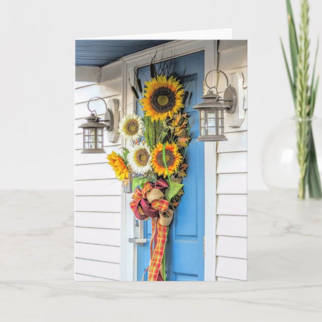 Front Door Fall Arrangement Card (Front)