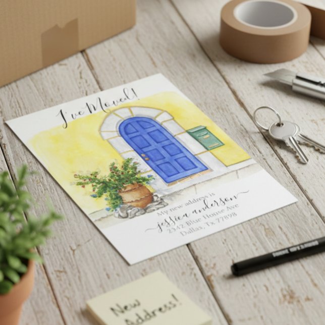 Front Door Home Moving Announcement I've Moved Postcard (Creator Uploaded)