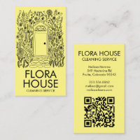 FRONT DOOR House Cleaning Yardwork Garden QR Code
