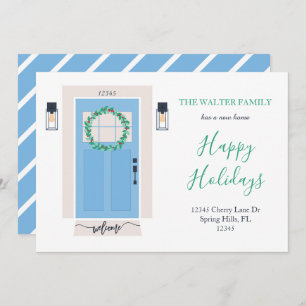 Front Door Moving Announcement Blue