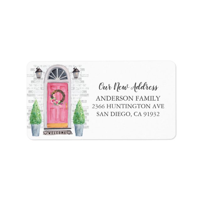 Front Door New Address Return Address Label (Front)