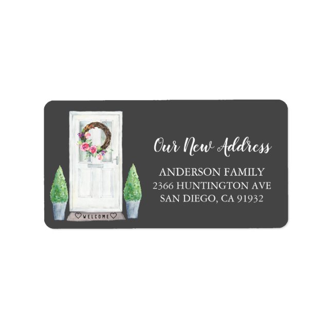 Front Door New Address Return Address Label (Front)