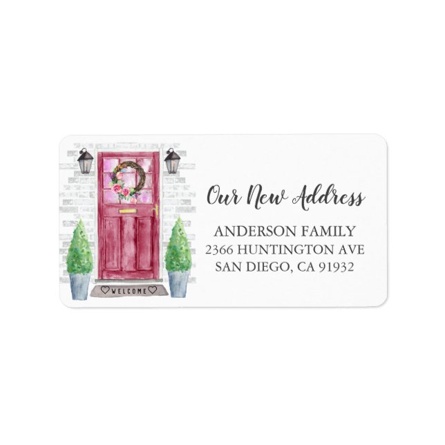 Front Door New Address Return Address Label (Front)