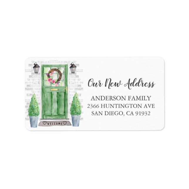 Front Door New Address Return Address Label (Front)