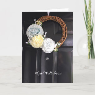 Front Door Wreath Get Well Card