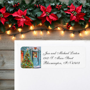 Front Door Wreath Personalise Return Address