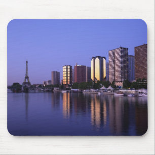 Front du Seine and Eiffel Tower, Paris, France Mouse Mat
