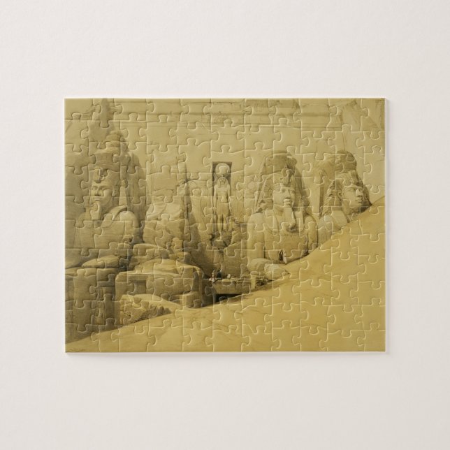 Front Elevation of the Great Temple of Aboo Simbel Jigsaw Puzzle (Horizontal)