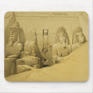 Front Elevation of the Great Temple of Aboo Simbel Mouse Mat