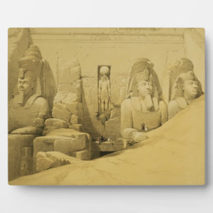 Front Elevation of the Great Temple of Aboo Simbel Plaque