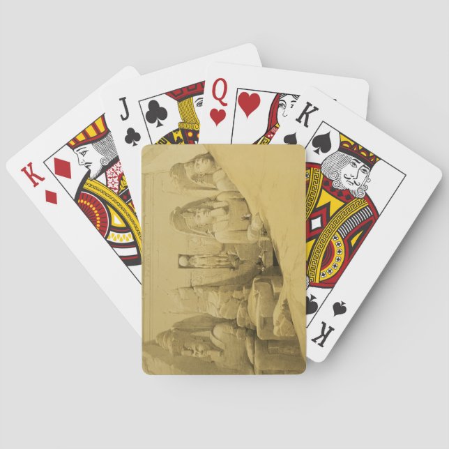 Front Elevation of the Great Temple of Aboo Simbel Playing Cards (Back)