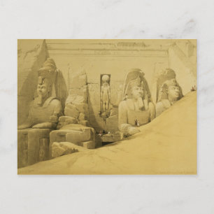 Front Elevation of the Great Temple of Aboo Simbel Postcard