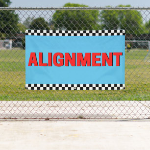 Front End Alignment Automotive Shop Large Blue Banner