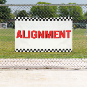 Front End Alignment Automotive Shop Large White Banner