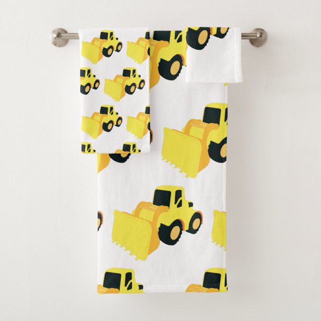 Front End Loader Construction Truck Bath Towel Set (Insitu)