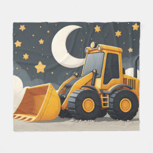 Front End Loader Construction Truck Fleece Blanket