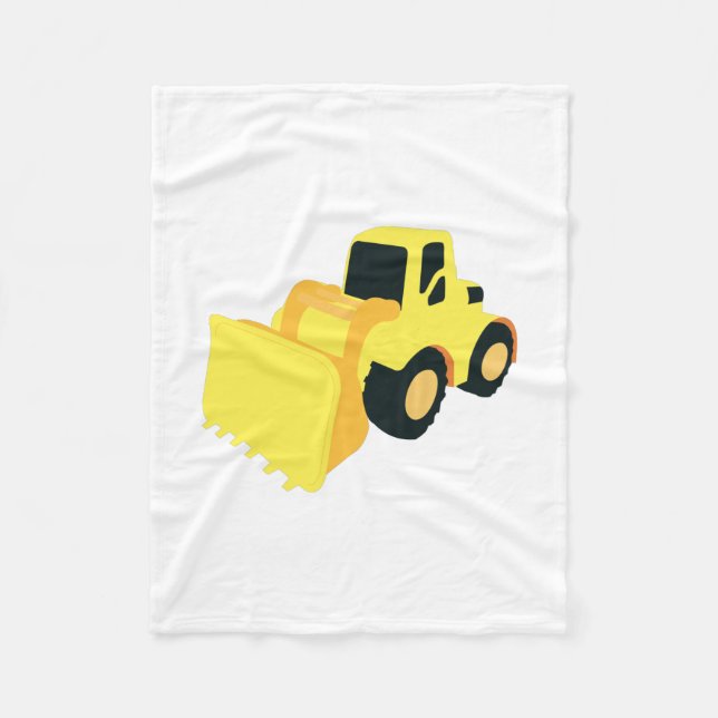Front End Loader Construction Truck Fleece Blanket (Front)